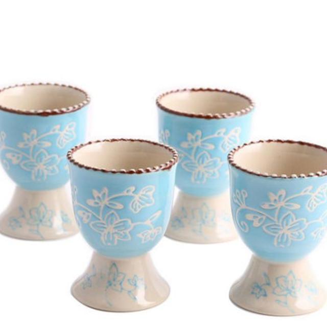Temp-tations Set of 4 Floral Lace Egg Cups