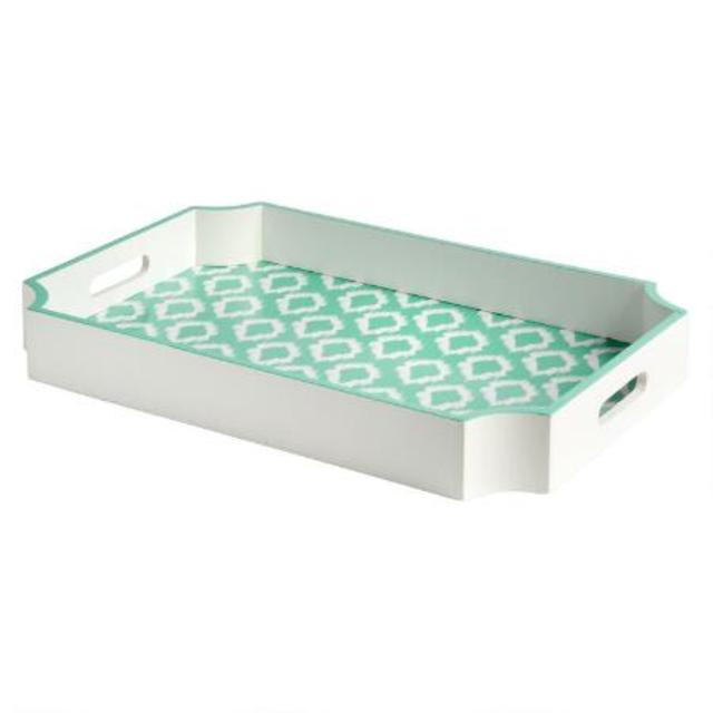 Patterned Print Decorative Wood Serving Tray