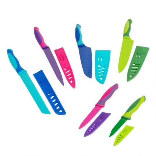 Colored Knife Set, 12-Piece