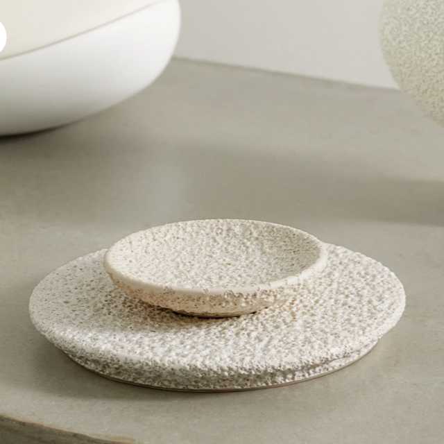 MARLOE MARLOE Set of two glazed ceramic plates