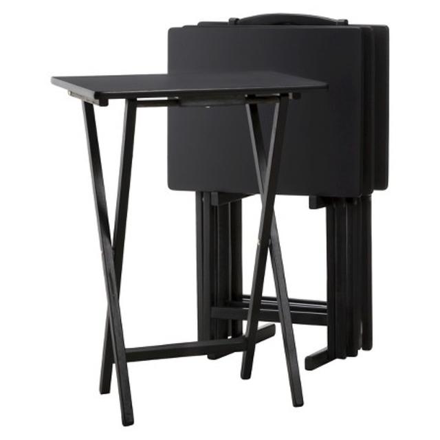 5 Piece TV Tray Set Wood - PDG®