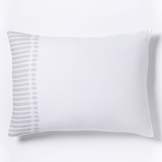 Belgian Flax Linen Ikat Stripe- Standard Shams