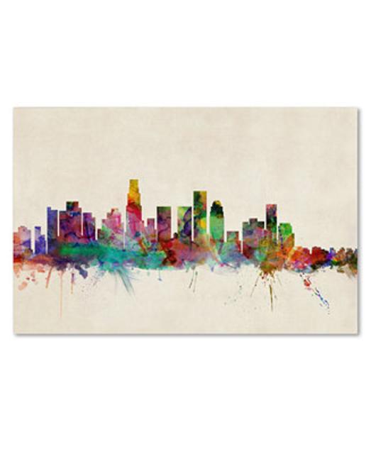 'Los Angeles Skyline' Canvas Print by Michael Tompsett