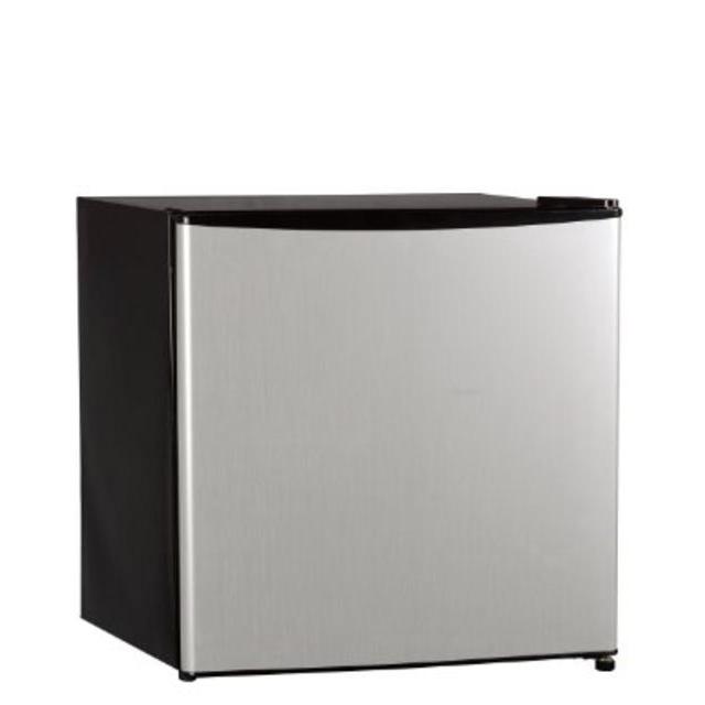 midea WHS-52FSS1 Compact Single Reversible Door Upright Freezer, 1.1 Cubic Feet, Stainless Steel