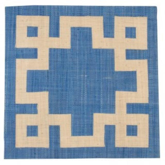 The Parish Raffia Placemats - Denim Blue (Set of 4)