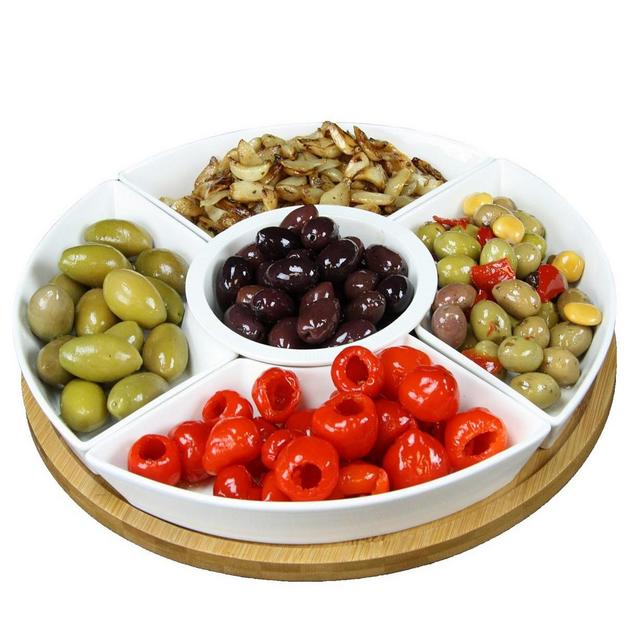 Elama Signature 12 1/4" 6 Piece Lazy Susan Appetizer