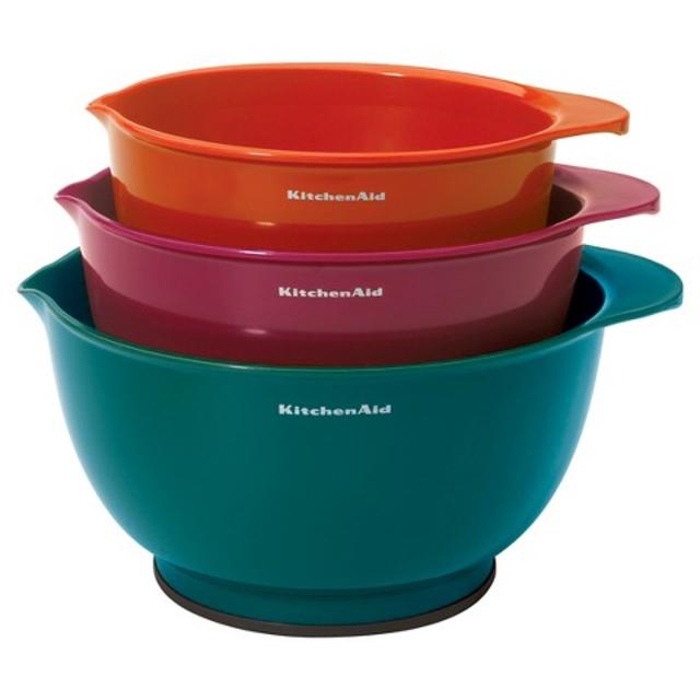 KitchenAid® 3 Piece Plastic Mixing Bowl Set - Assorted Color product details page