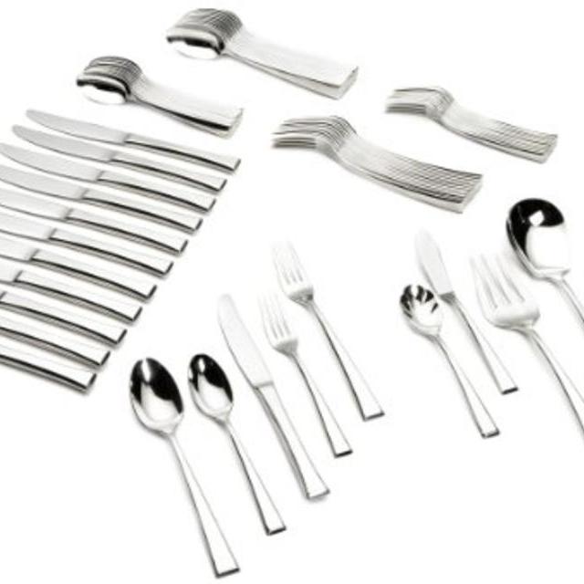 Yamazaki Epoch 65-Piece Stainless-Steel Flatware Set, Service for 12