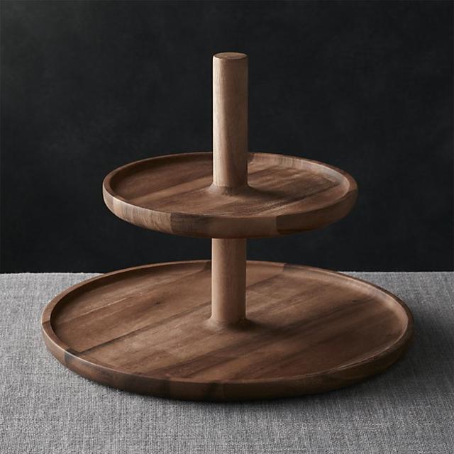 Acacia Wood 2-Tier Server