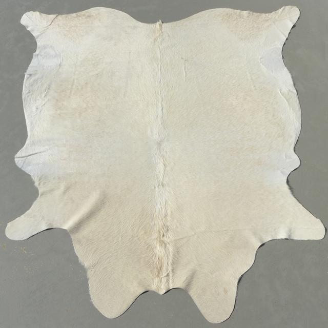 Dark Creamy White Cowhide Rug