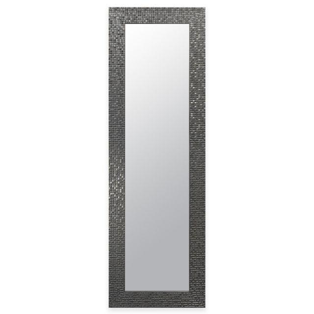 Door Solutions™ Over-the-Door 12-Inch x 48-Inch Mosaic Tile Mirror in Silver