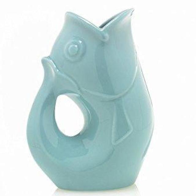 Gurglepot Vase, Aqua