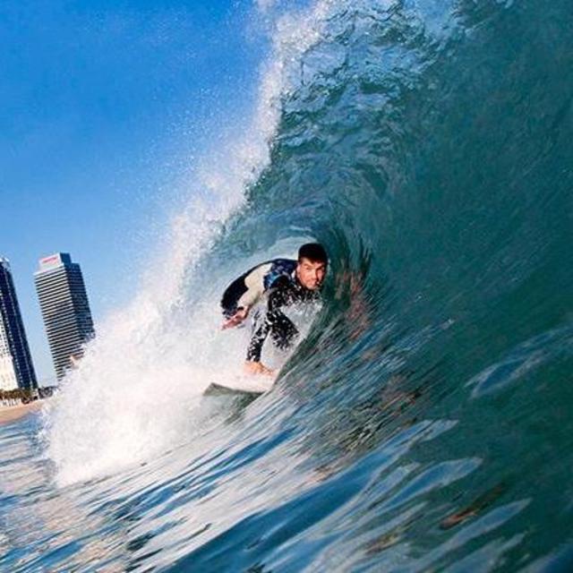 Surfing in Barcelona