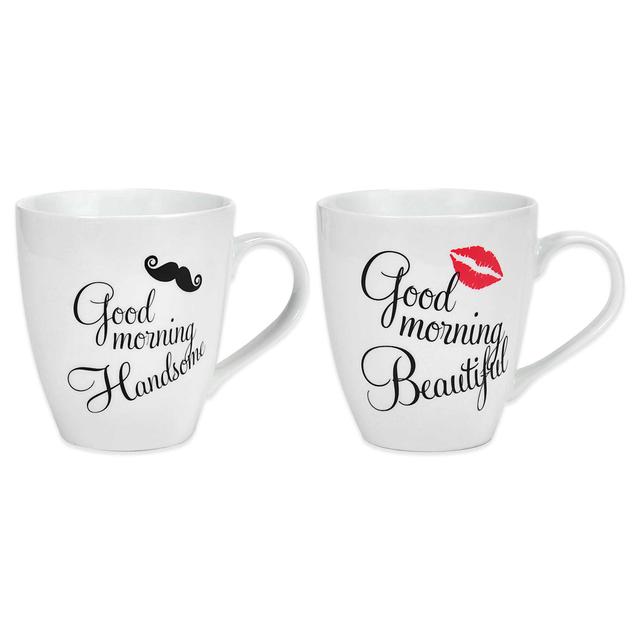 Pfaltzgraff® Good Morning Handsome and Beautiful Mugs (Set of 2)