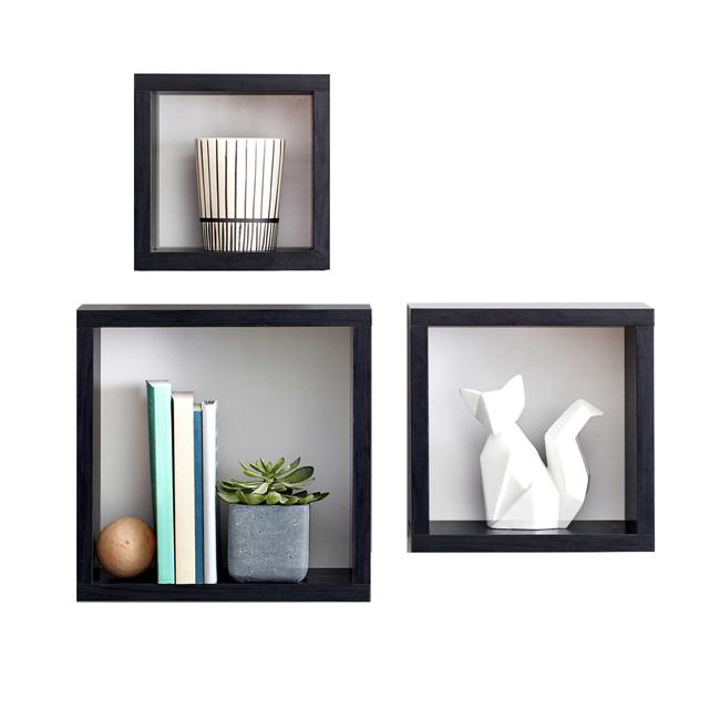 Real Simple® Square Cubes in Black (Set of 3)