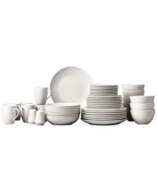 Tabletops Unlimited Collins 50-Pc. Ash White Set, Service for 8