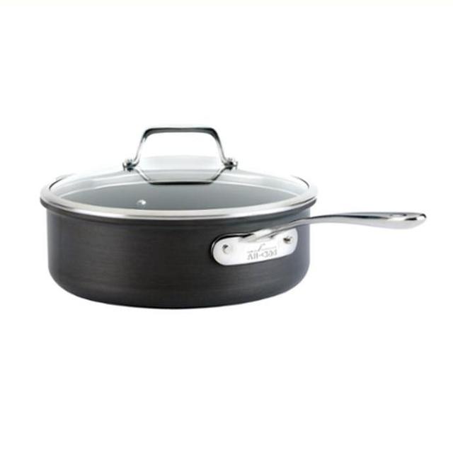 All-Clad B1 Hard Anodized Nonstick 4 qt. Sauté Pan with Lid