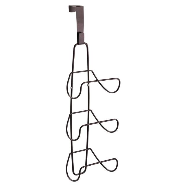 InterDesign Classico Wall Mount or Over Door Bath Towel Holder Bar - Bronze