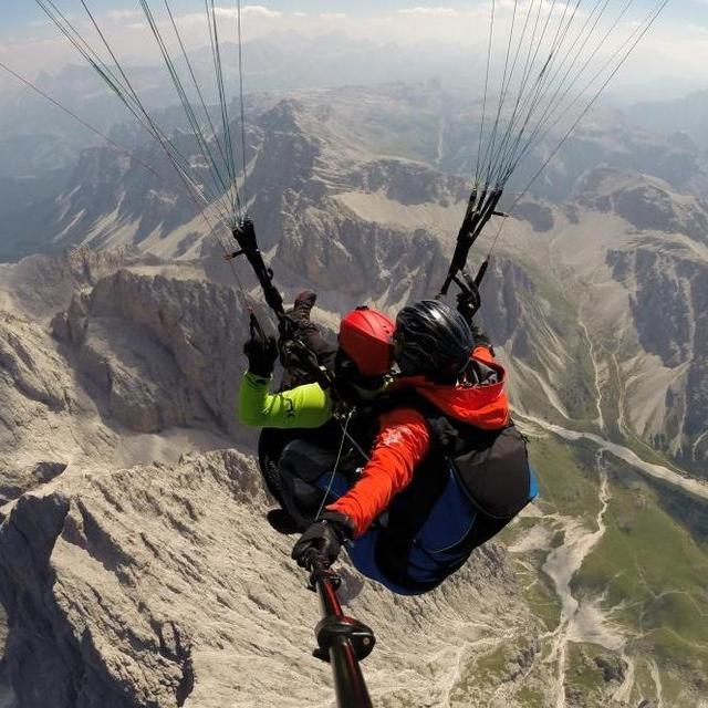 Paragliding over the Dolomites - Honeymoon in Italy