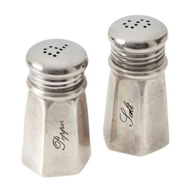 Antique Silver Salt & Pepper Shakers
