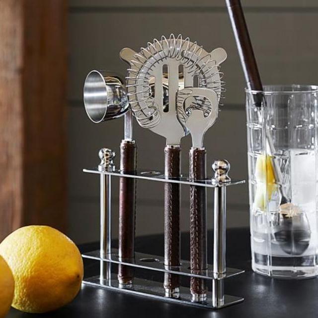 Saddle Leather Bar Tool Set