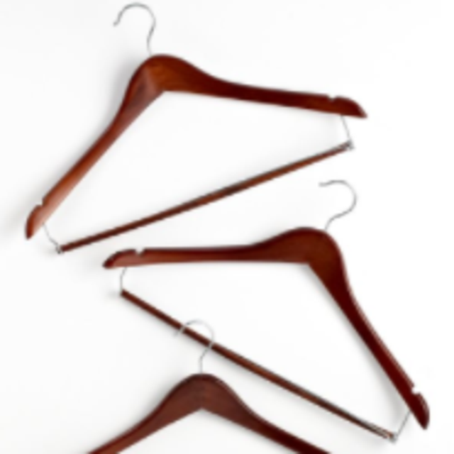 Honey Can Do Suit Hangers, 6 Piece Set Contoured with Locking Bars