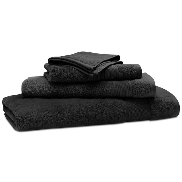 Sanders Antimicrobial Cotton Solid 16" x 30" Hand Towel (black)