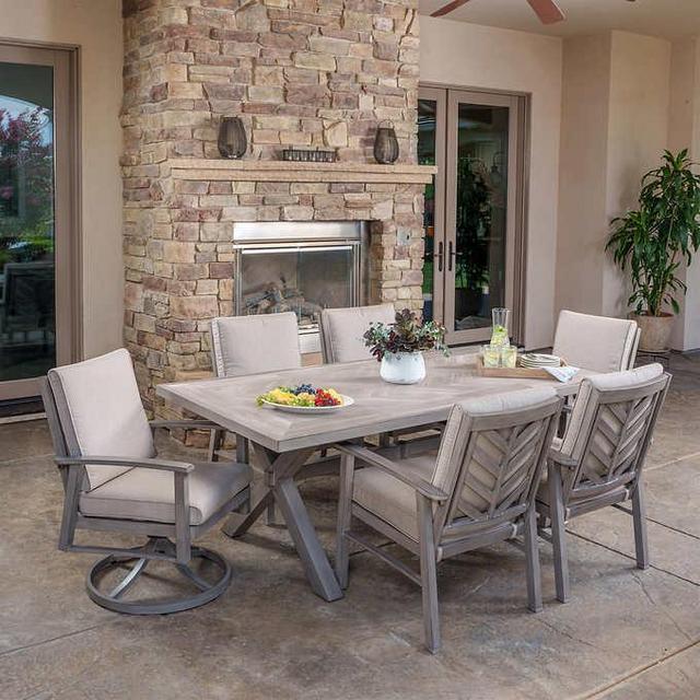 SunVilla Harrington 7-piece Outdoor Dining Set - TAN