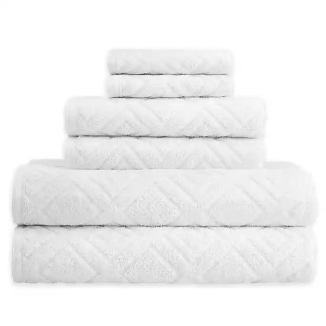Gemstone Jacquard 6-Piece Towel Set in Moonstone