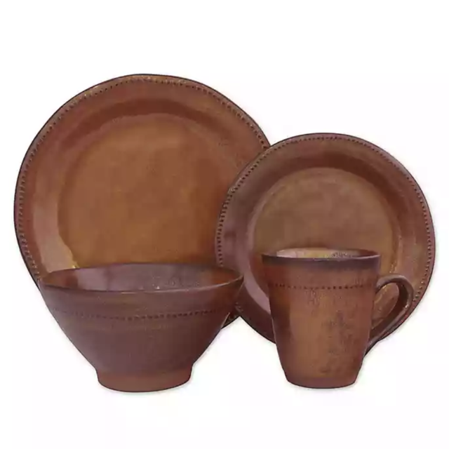 Sango Cyprus 16-Piece Dinnerware Set in Sienna
