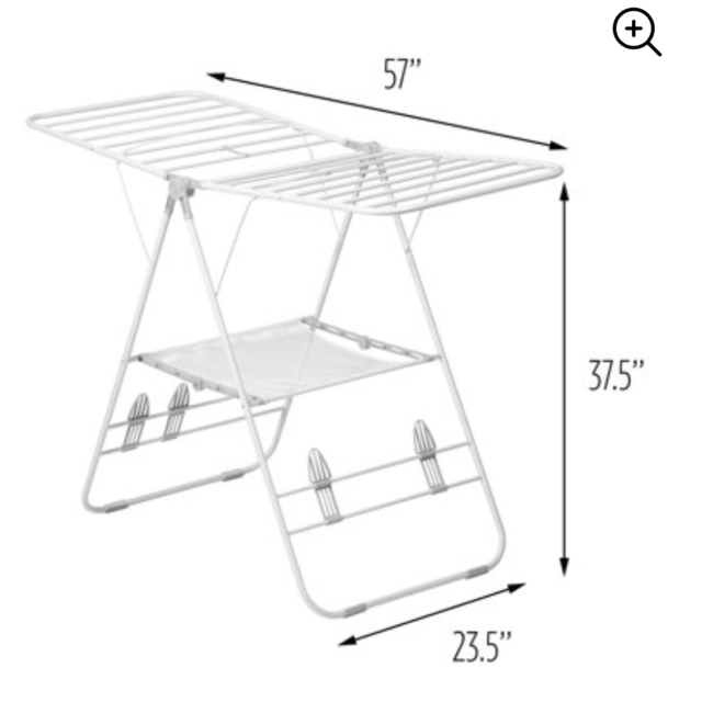 Honey Can Do Heavy-Duty Folding Gullwing Laundry Drying Rack, White