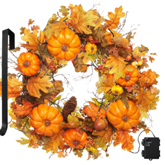 Fall Wreath with Door Hangar