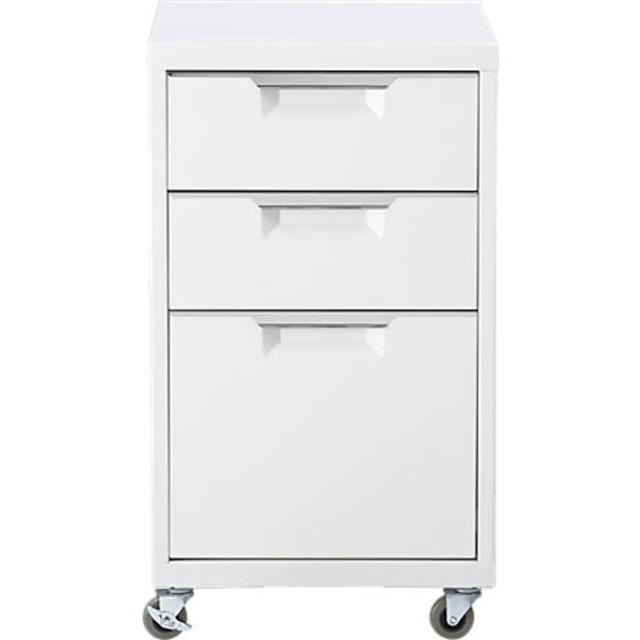 TPS white 3-drawer filing cabinet