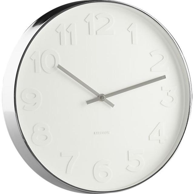 Embossed Numbers 15" Wall Clock