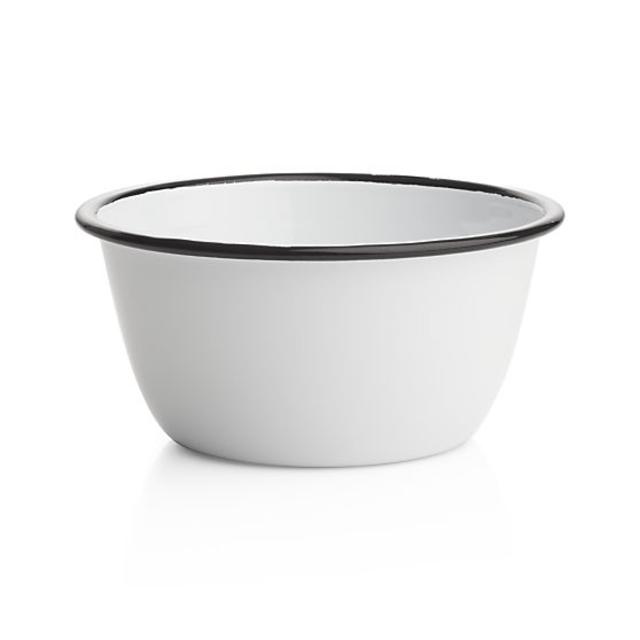 Black Rim Enamelware Bowl