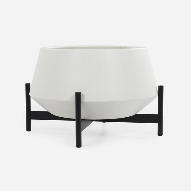 Case Study® Ceramics Large Diamond with Stand (White/Metal Stand)