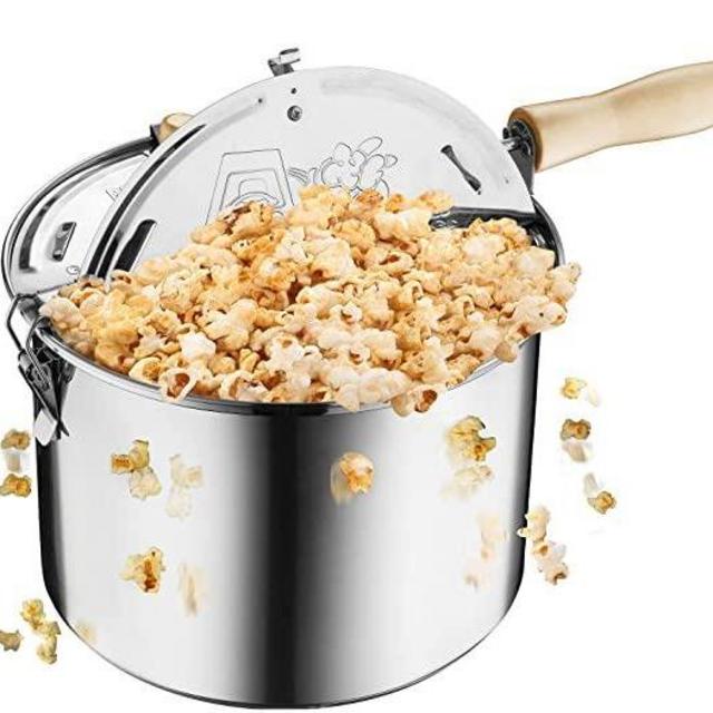Great Northern Popcorn Original Stainless Steel Stove Top 6-1/2-Quart Popcorn Popper