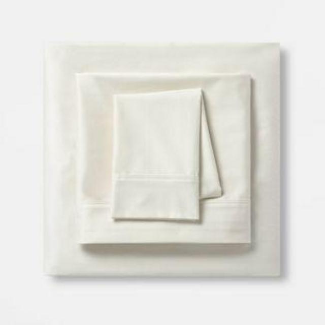 400 Thread Count Solid Performance Sheet Set - Threshold™ Sour Cream