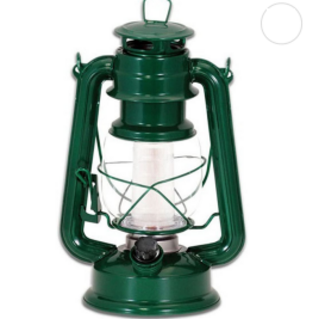 Northpoint LED Lantern, 12-LED 150-Lumen Lantern, Fresh Pine Indoor Outdoor Lantern, Home Decor Vintage Lantern, Battery Operated Hanging or Tabletop Hurricane Lantern, Green, 10" x 6" x 6" (190491)