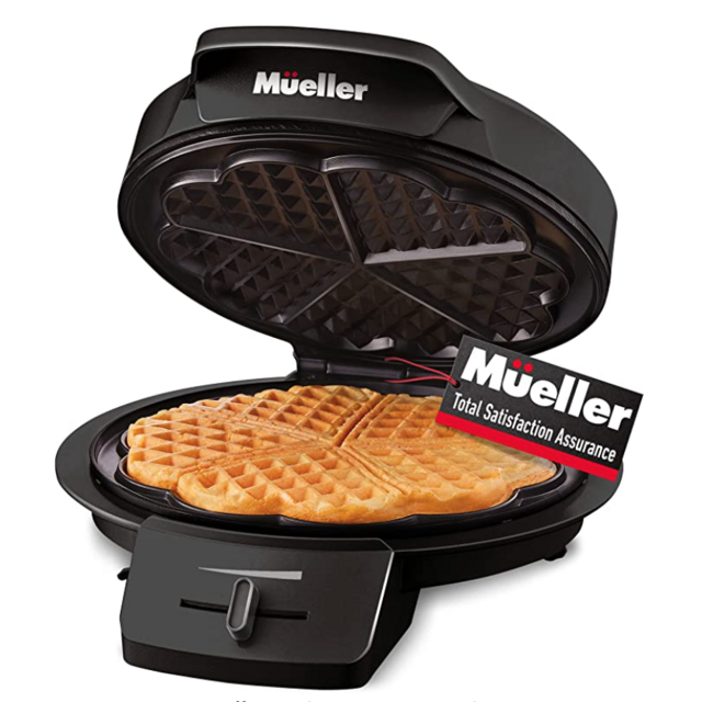 Mueller Heart Waffle Maker, 5 Belgian Waffle Iron