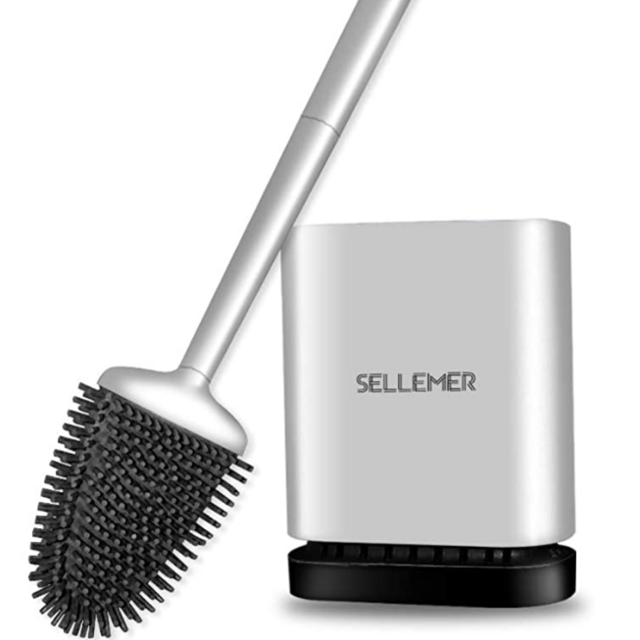 Sellemer Toilet Brush and Holder Set for Bathroom