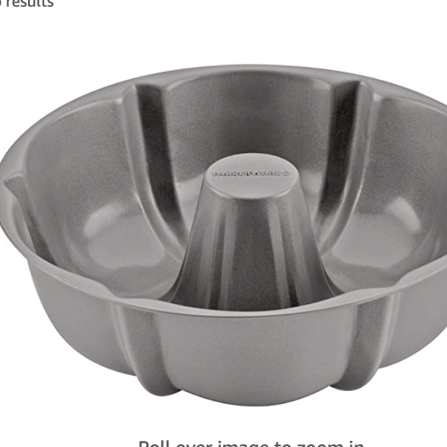 Farberware Fluted Mold Pan/Nonstick Pressure Cooker Bakeware, Round, 8.25 Inch, Gray