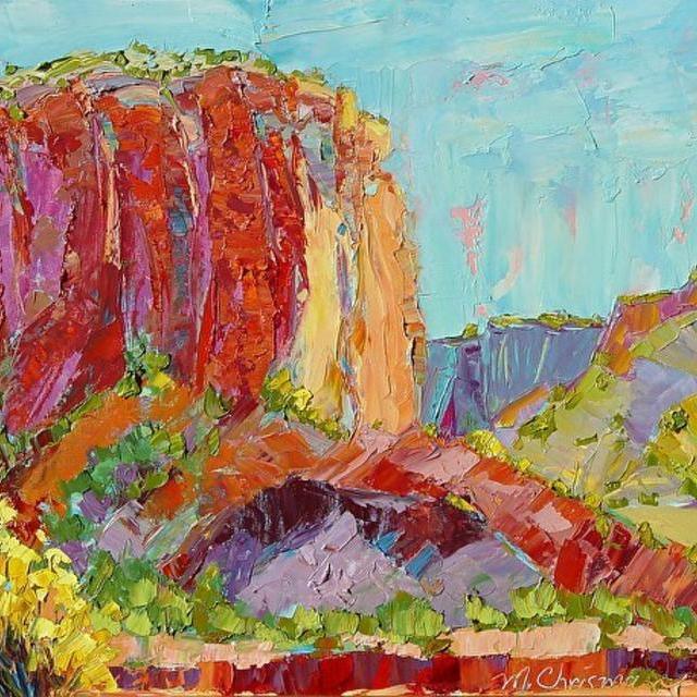 Morning Light on Burro Canyon, Original Oil Painting