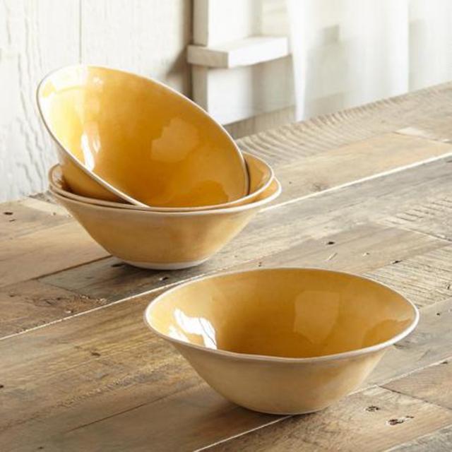 Set of 4 "Gift from the Earth" bowls - yellow