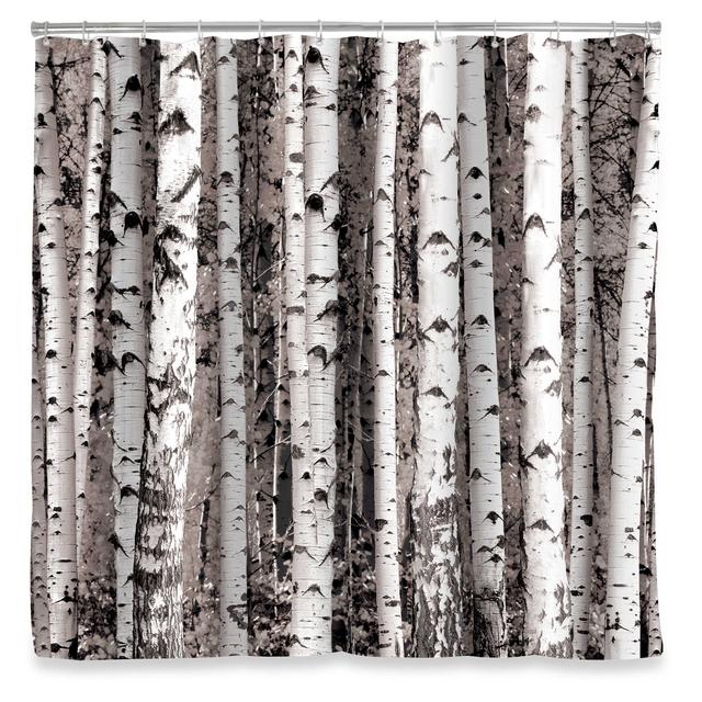 Bed Bath and Beyond - Kikkerland® Design Birch Shower Curtain