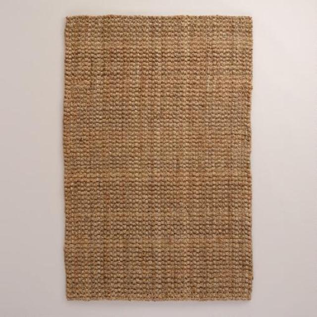 Natural Basket Weave Jute Rug 6'x9'