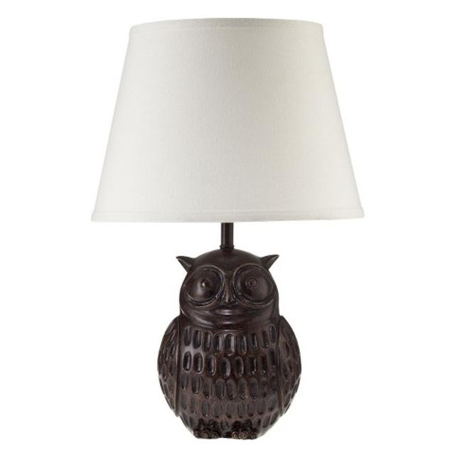 Target - Owl Lamp - Bronze with White Shade