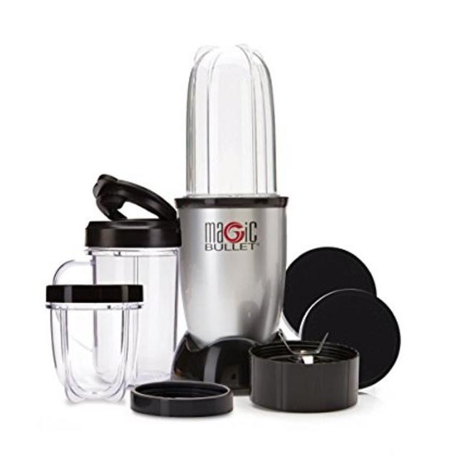 Magic Bullet Blender, Small, Silver, 11 Piece Set