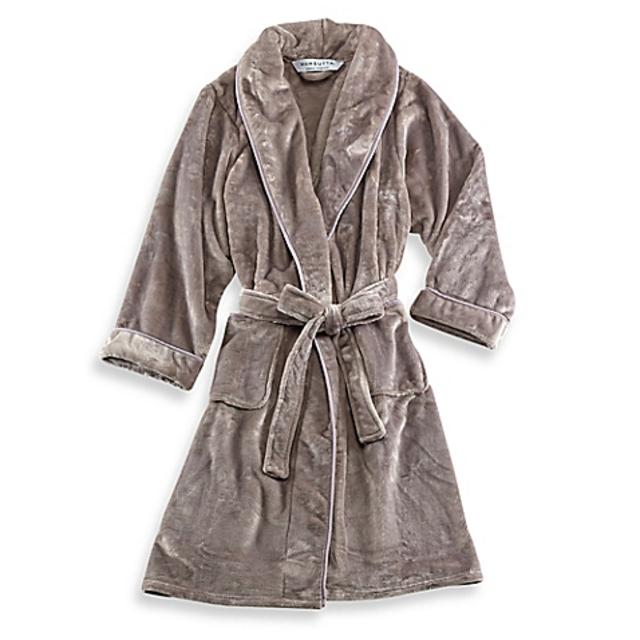 Wamsutta® Small/Medium Plush Robe in Grey