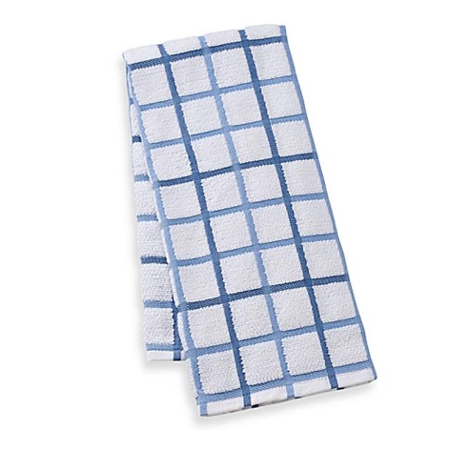 Kitchensmart® 18-Inch x 28-Inch Plaid Kitchen Towel in Lake